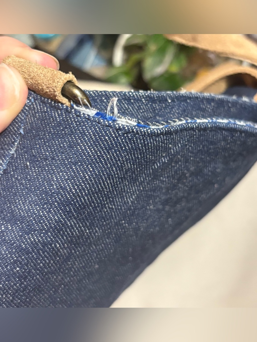Parker Thatch Denim Bucket Bag w/ D Rings- see description - Picture 14 of 16